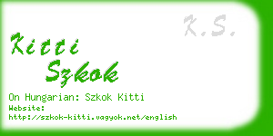 kitti szkok business card